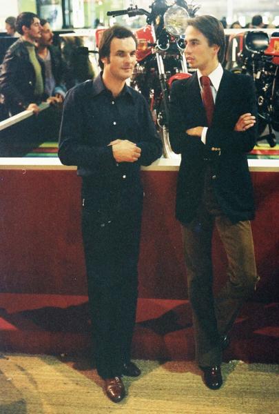 Deux amis... Christian et John Koning au Salon de la Moto.